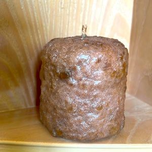 Rustic Brown Textured Candle